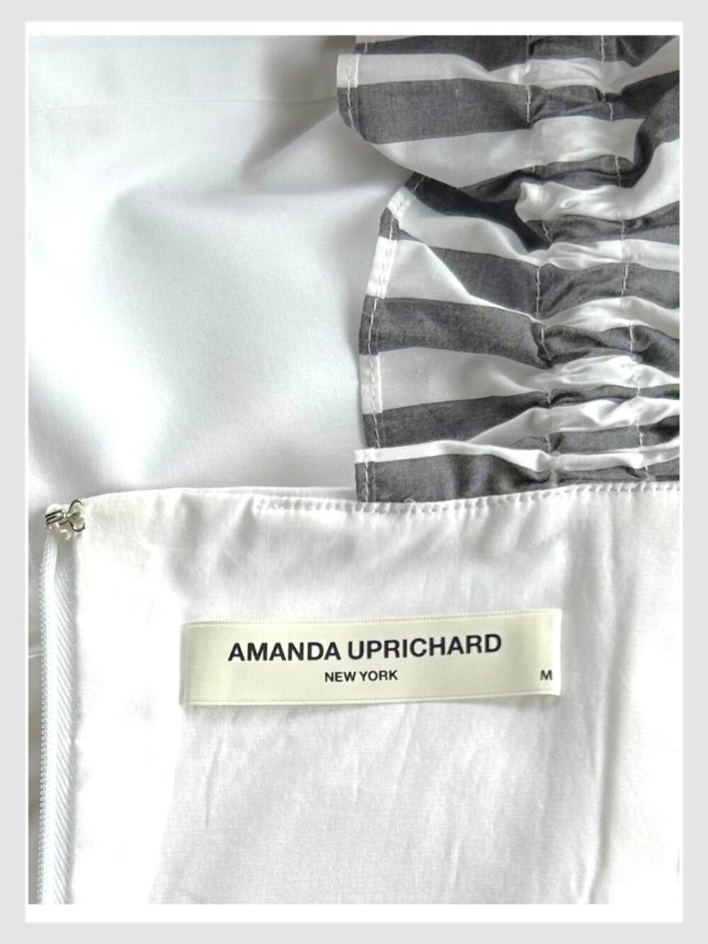 Amanda Uprichard White Peplum Top Ruffle Straps Sleeveless M - Picture 9 of 9